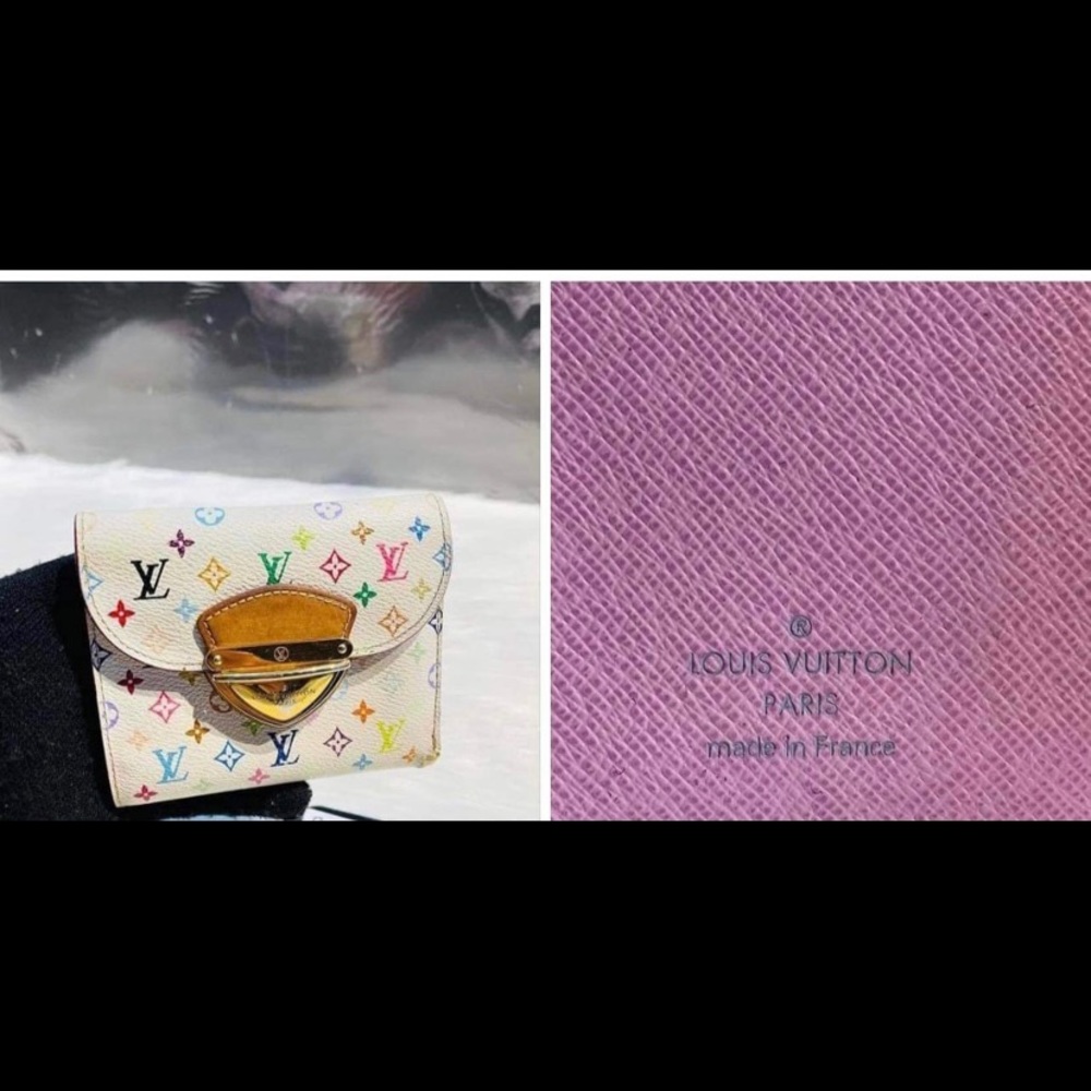 Used LV white multicolor mini wallet for sale